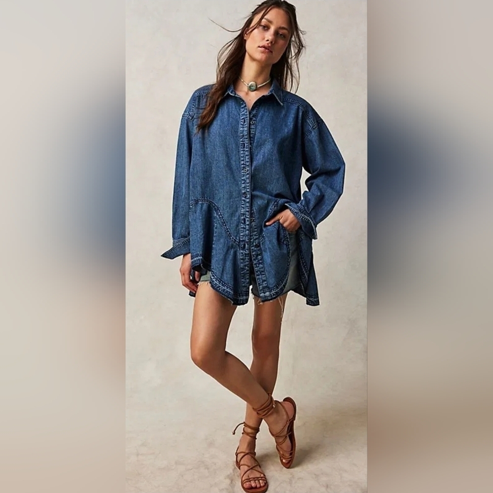 We The Free - Free People - Freya Denim Top
